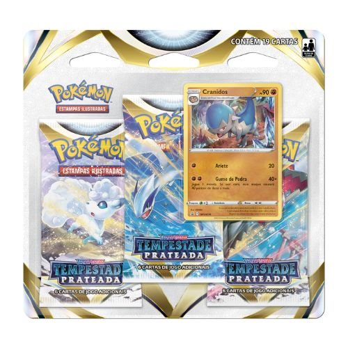 Booster Pokémon aleatório + 1 Carta Pokémon Brilhante aleatória