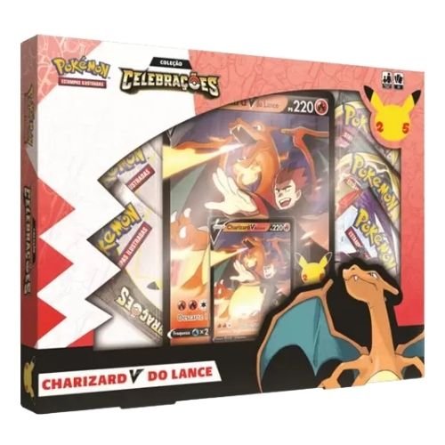 Carta Pokémon Charizard (02/25) Coleção Celebrações + Brinde em